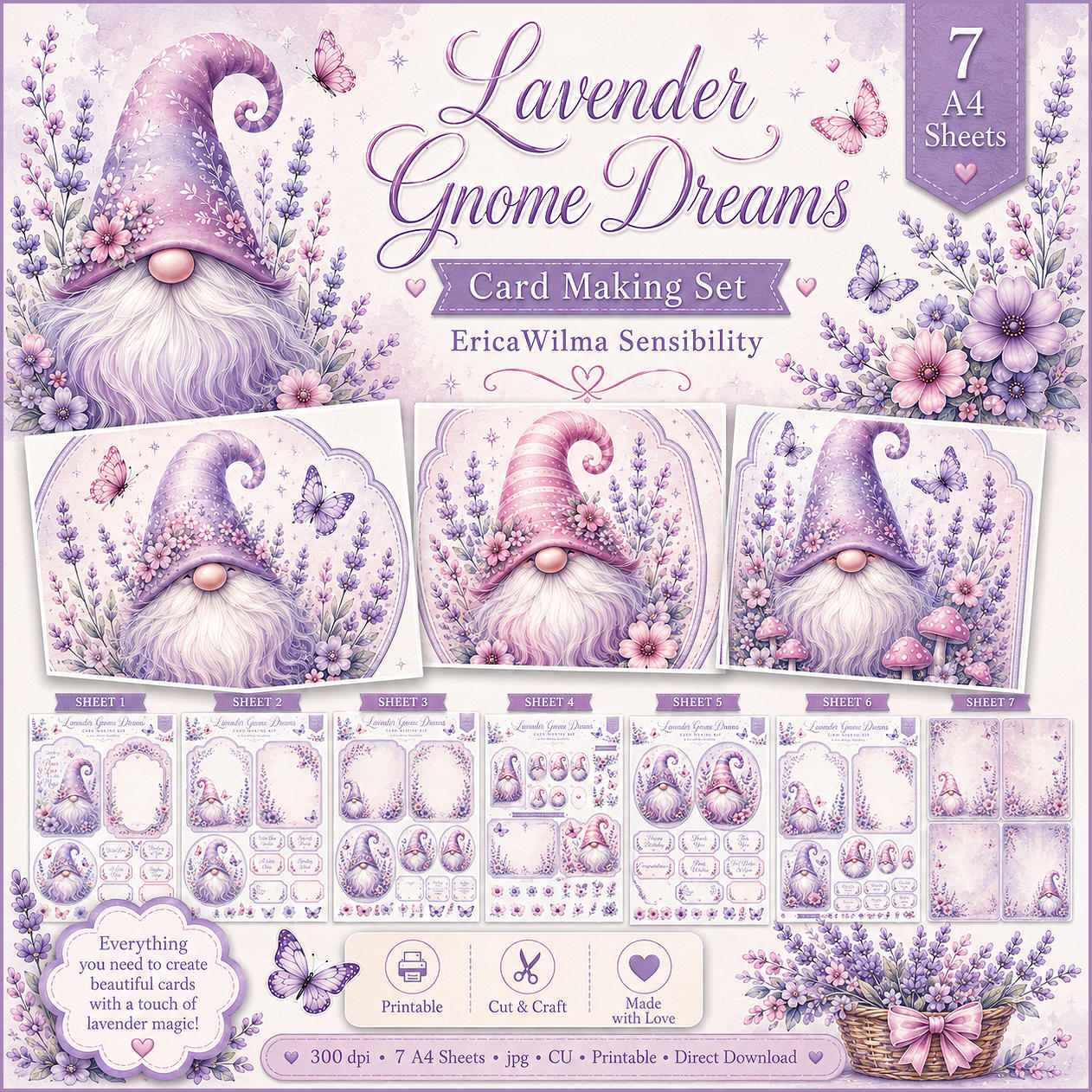 (image for) EW AI Card Making Set Lavender Gnome Dreams 2026
